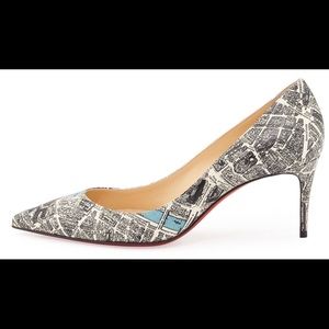 Brand new Christian Louboutin Paris Map 70mm heels